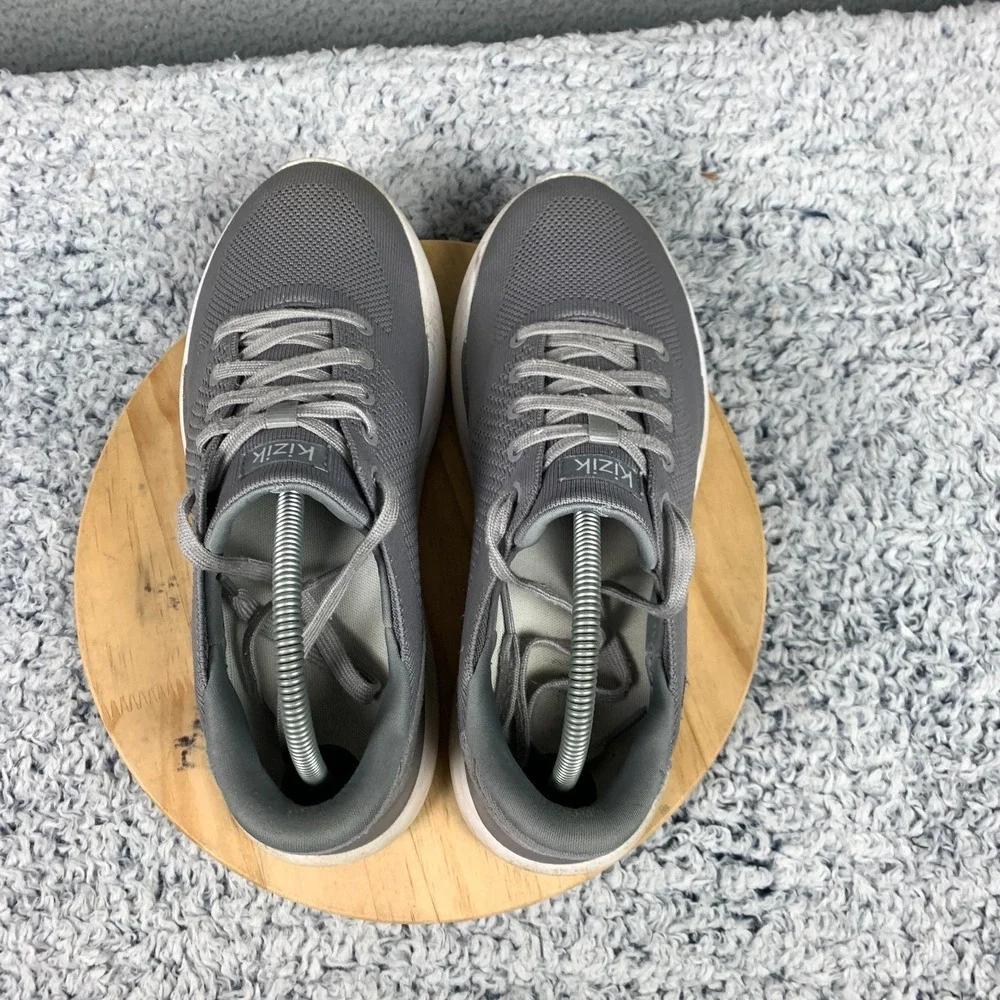 Kizik Lima Sneakers Mens 8.5 Wide Womens 10 Wide Gray Hands‎ Free Knit Shoes